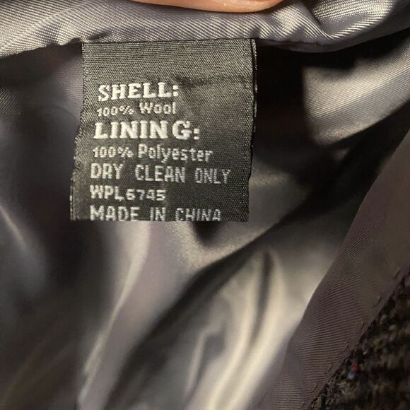 JEAN PAUL GERMAIN Mens Black Gray Wool Tweed Sport Coat Blazer JACKET Size 44 R - Picture 9 of 16